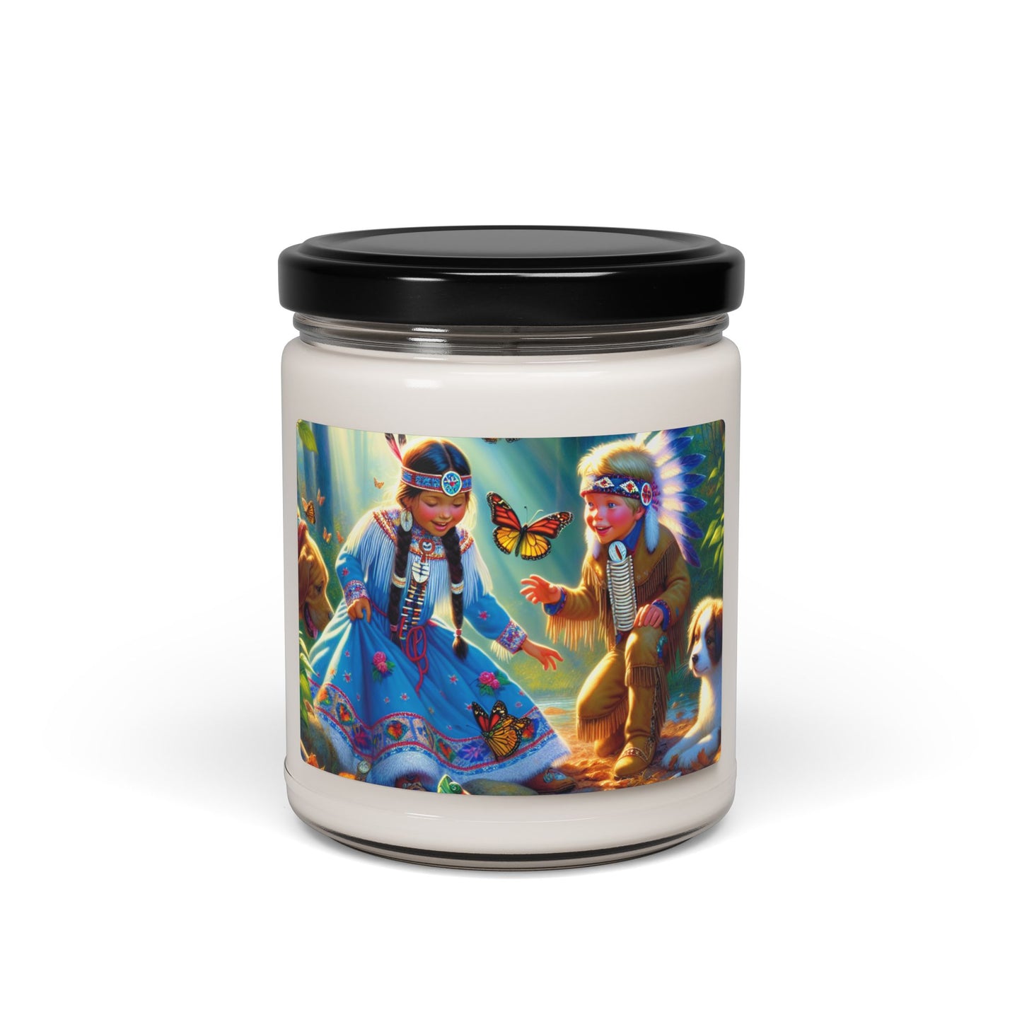 Native American Inspired Scented Soy Candle - 9oz - Butterfly Art Design