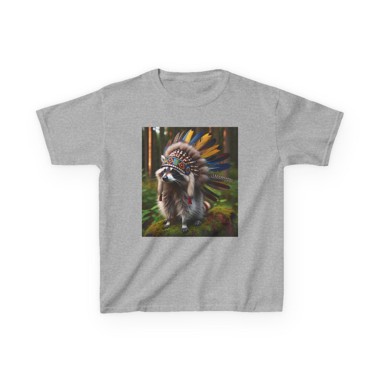 Tribal Chief Kids Heavy Cotton Tee - Fun & Unique Native American Inspired Shirt