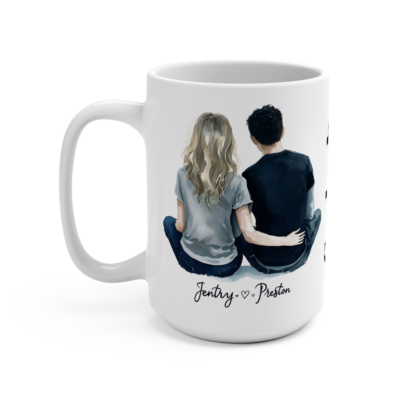 Personalized Couple Mug - Custom Name & Date