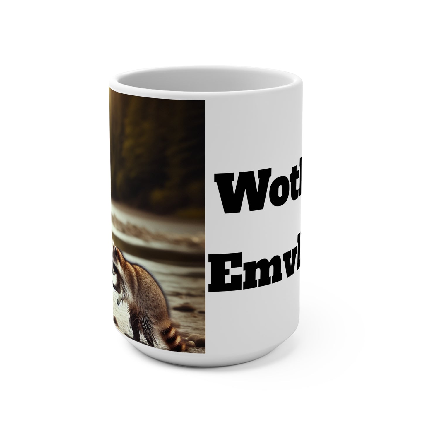 15oz Raccoon Mug - Fun Wildlife Emblem for Nature Lovers