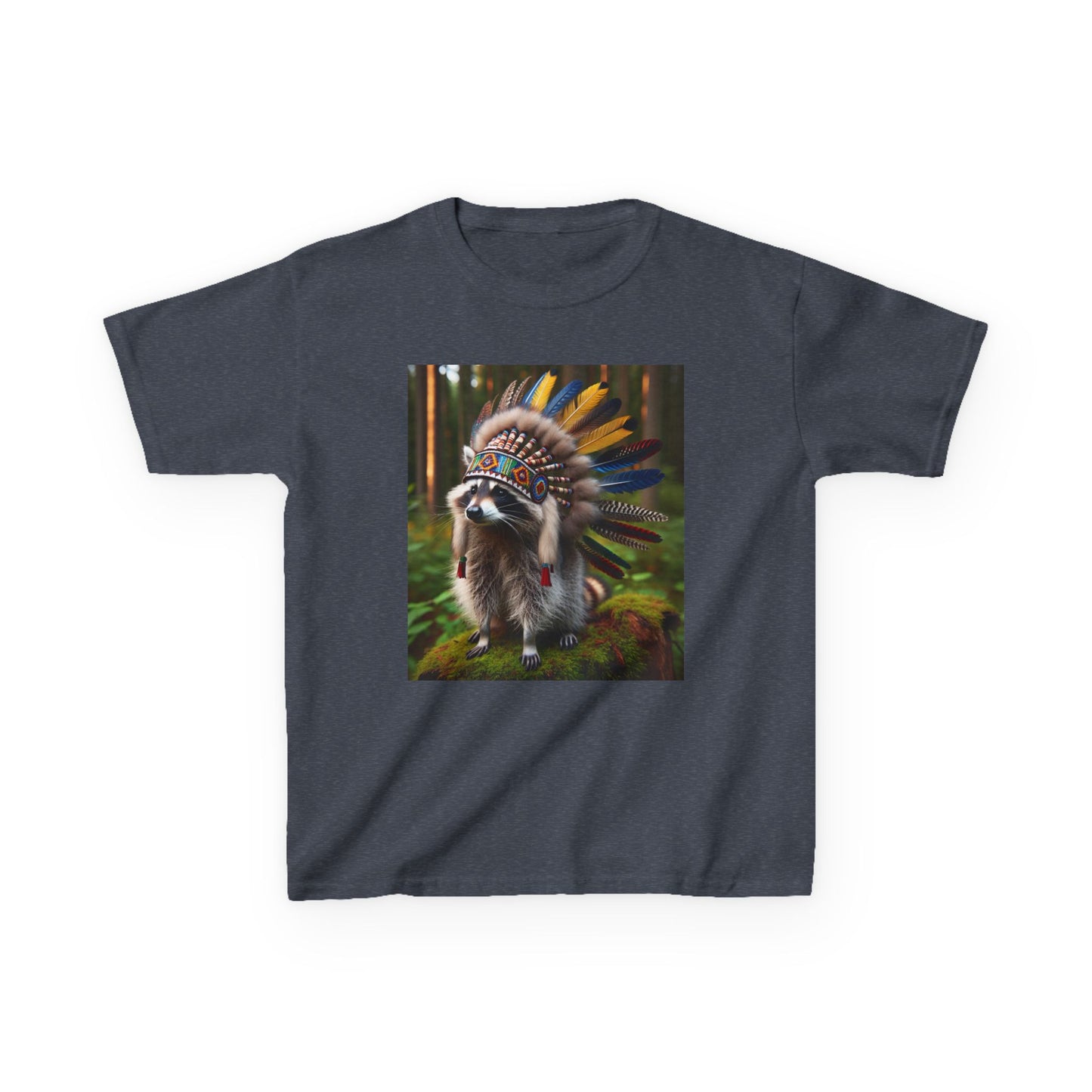 Tribal Chief Kids Heavy Cotton Tee - Fun & Unique Native American Inspired Shirt