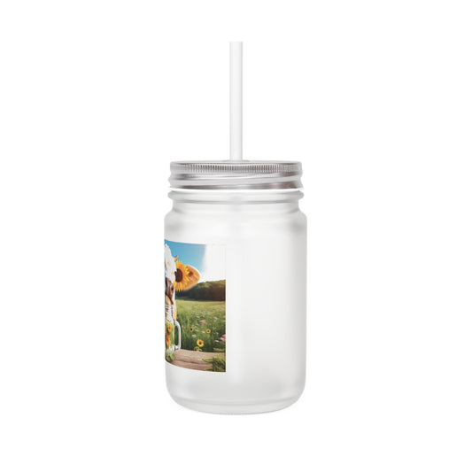 Cute Cow Mason Jar with Straw - Perfect for Farmhouse Decor & Gifts