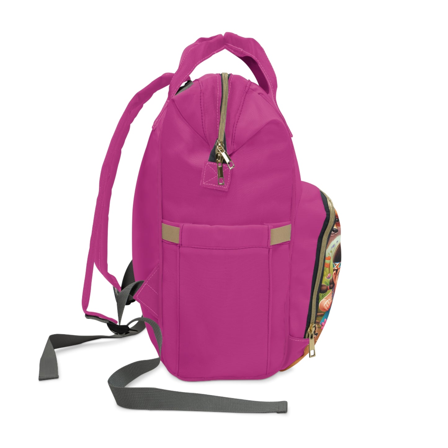 Vibrant Multifunctional Diaper Backpack with Colorful Design for Moms and Dads - Perfect for Travel and Everyday Use