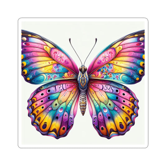 Vibrant Butterfly Kiss-Cut Stickers | Colorful Artwork for Laptop, Journals & More