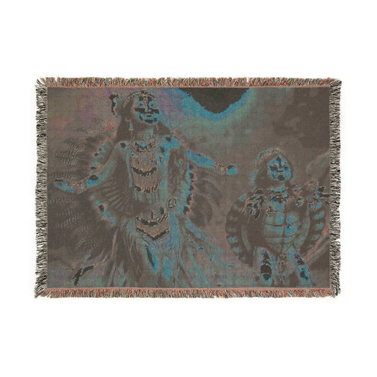 Native American Dance Woven Blanket - Cozy Heritage Throw for Home Decor & Celebrations