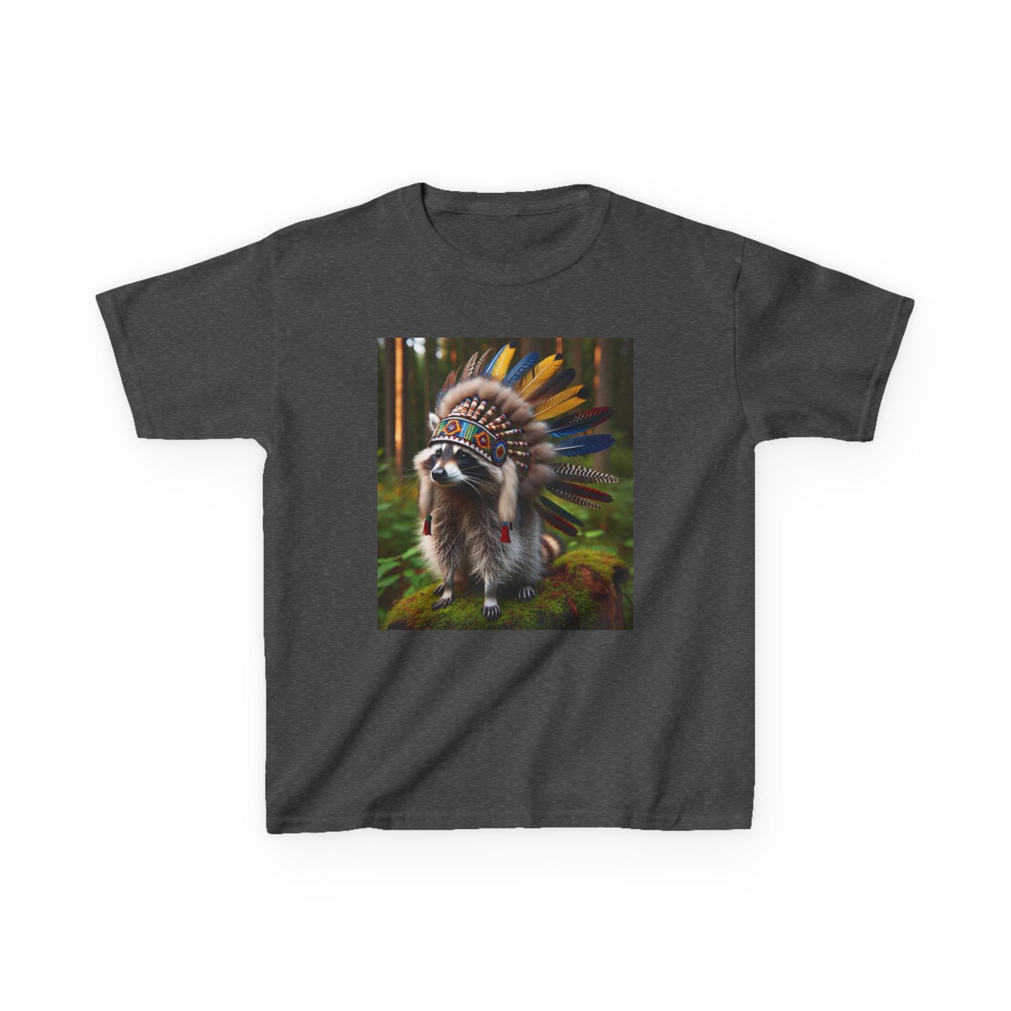 Tribal Chief Kids Heavy Cotton Tee - Fun & Unique Native American Inspired Shirt