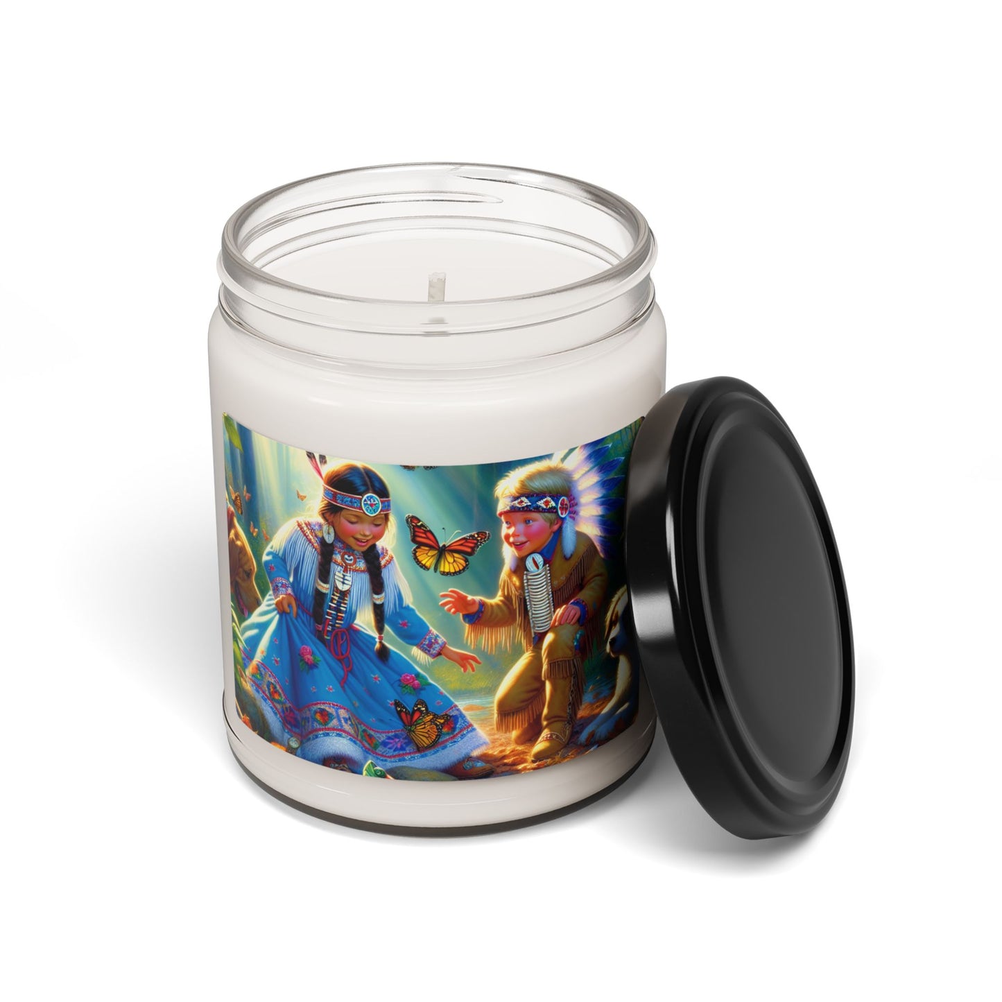 Native American Inspired Scented Soy Candle - 9oz - Butterfly Art Design